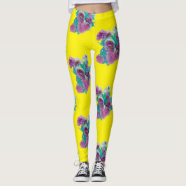 bloemen buoquet pastel leggings