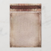 Bloemen Burlap en Rustiek Hout Wedding Informatie Informatiekaartje (Achterkant)