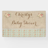  Bloemen Burlap Kant Shabby Rustiek Land Spandoek (Horizontaal)