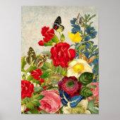 bloemen Butterflies Small Poster (Voorkant)