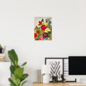 bloemen Butterflies Small Poster (Thuiskantoor)