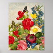 bloemen Butterflies Small Poster (Voorkant)