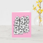 Bloemen BW wenskaart Kaart (Gele Bloem)