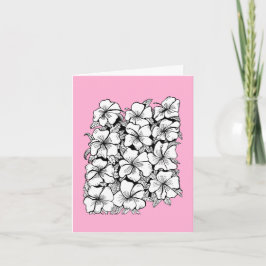 Bloemen BW wenskaart Kaart