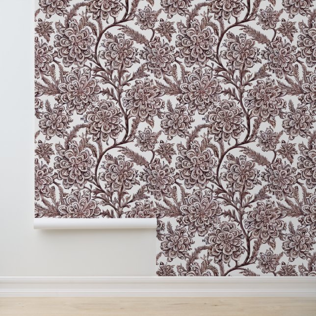 Bloemen Byzantijns bloemencollage  land Behang (Applicatie)