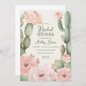 Bloemen Cactus Fiesta Bridal Boho Kaart (Voorkant / Achterkant)