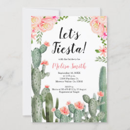 Bloemen Cactus Succulent Let's Fiesta Vrijgezellen Kaart