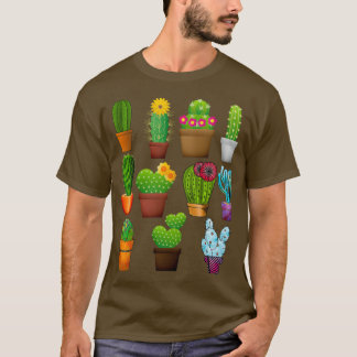 bloemen, cactus t-shirt