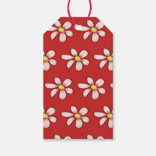 Bloemen cadeau label cadeaulabel (Voorkant)