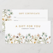 Bloemen Cadeaubon (Voorkant / Achterkant)