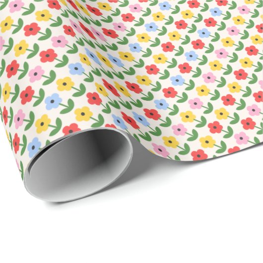 Bloemen Cadeaupapier (Rol Hoek)