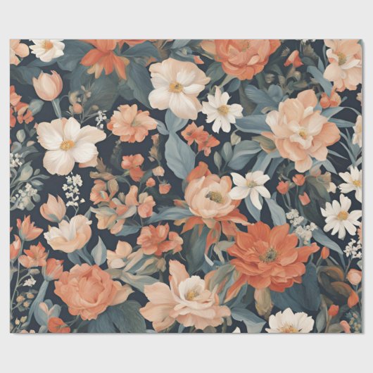 bloemen cadeaupapier (Vlak)