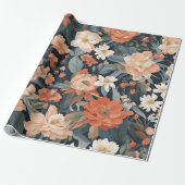bloemen cadeaupapier (Uitgerold)