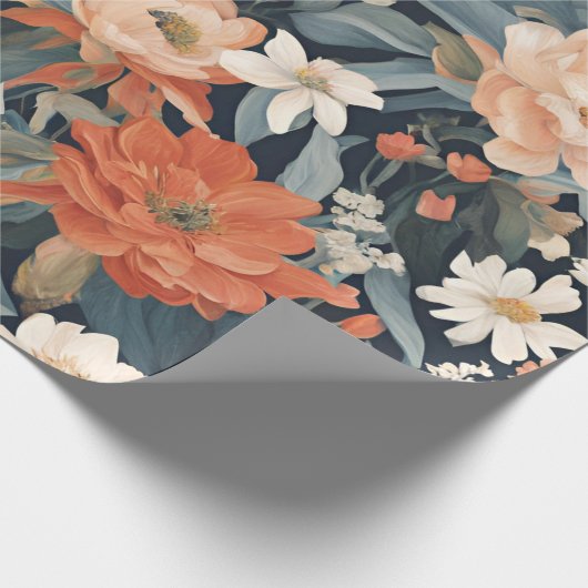 bloemen cadeaupapier (Hoek)