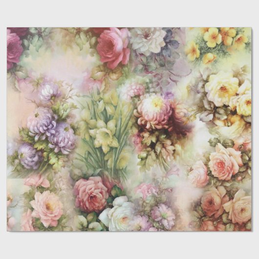  bloemen cadeaupapier (Vlak)