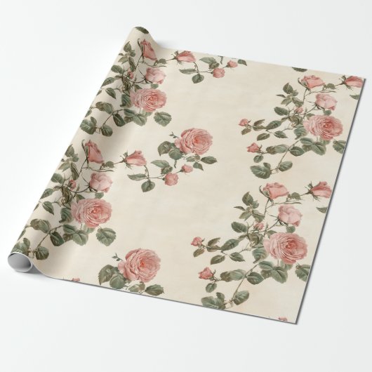 bloemen cadeaupapier (Uitgerold)