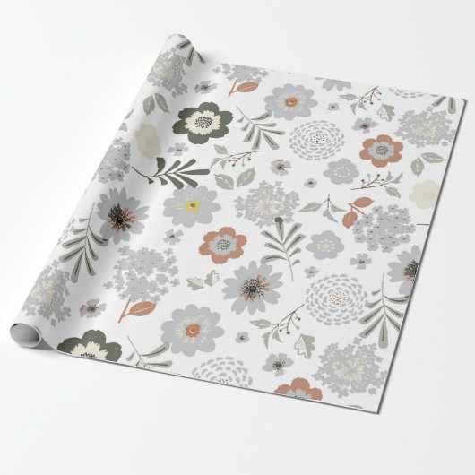 Bloemen Cadeaupapier (Uitgerold)