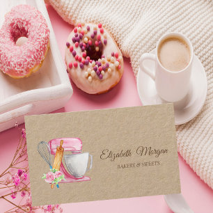 Bloemen Cake Mixer Gardeerroller Bakkerij Visitekaartje