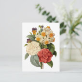 bloemen, Camellias en Narcissus, Redoute Briefkaart (Staand voorkant)