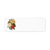  bloemen, Camellias en Narcissus, Redoute Etiket (Voorkant)