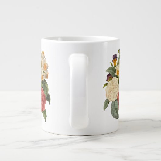  bloemen, Camellias en Narcissus, Redoute Grote Koffiekop (Achterkant)