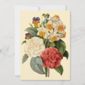  bloemen, Camellias en Narcissus, Redoute Kaart (Voorkant)