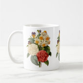  bloemen, Camellias en Narcissus, Redoute Koffiemok (Links)