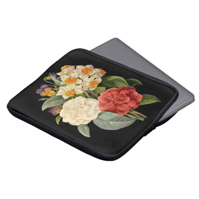  bloemen, Camellias en Narcissus, Redoute Laptop Sleeve (Voorkant top)