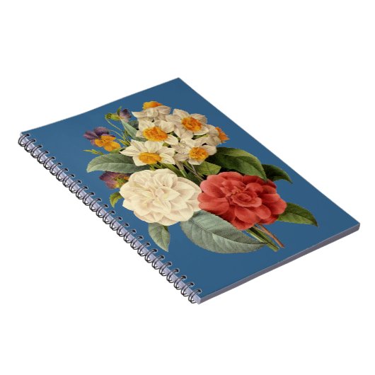  bloemen, Camellias en Narcissus, Redoute Notitieboek (Rechterzijde)