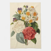  bloemen, Camellias en Narcissus, Redoute Theedoek (Verticaal)