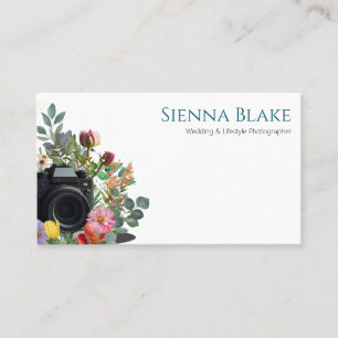 Bloemen Camera Waterverf Trouwfotograaf Busi Visitekaartje