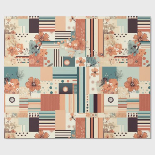  Bloemen & Camerapatroon (4) Cadeaupapier (Vlak)