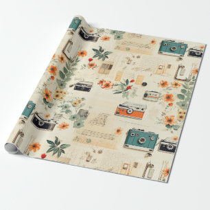Bloemen & Camerapatroon (6) Cadeaupapier