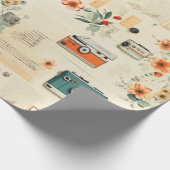 Bloemen & Camerapatroon (6) Cadeaupapier (Hoek)