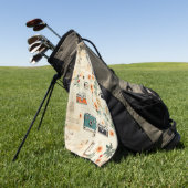  Bloemen & Camerapatroon (6) Golfhanddoek (Groen)