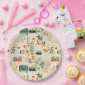  Bloemen & Camerapatroon (6) Papieren Bordje (Feest)