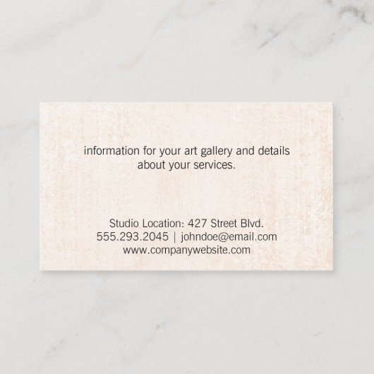 Bloemen | Camerlenspictogram Visitekaartje (Achterkant)