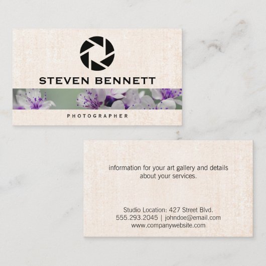 Bloemen | Camerlenspictogram Visitekaartje (Voorkant / Achterkant)