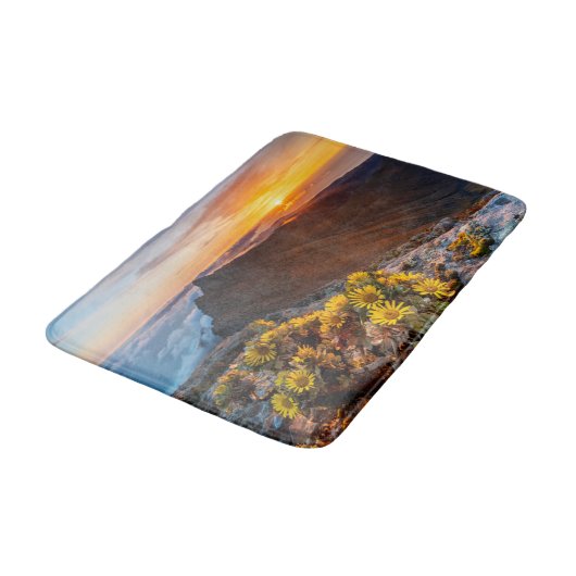 Bloemen | Canarische Eilanden, Spanje Badmat (Gekanteld)