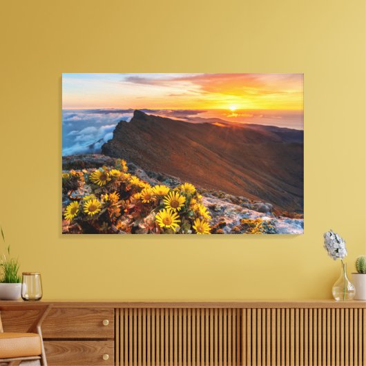 Bloemen | Canarische Eilanden, Spanje Canvas Afdruk (Insitu (Woonkamer))