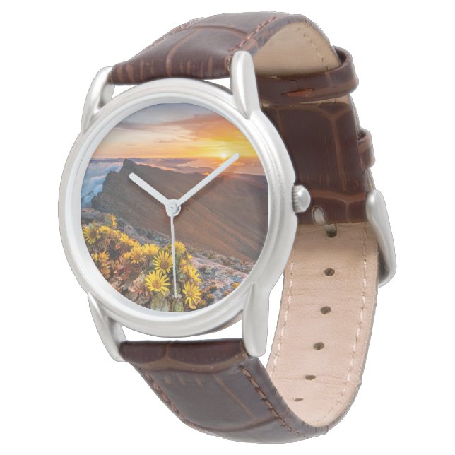 Bloemen | Canarische Eilanden, Spanje Horloge (Gekanteld)