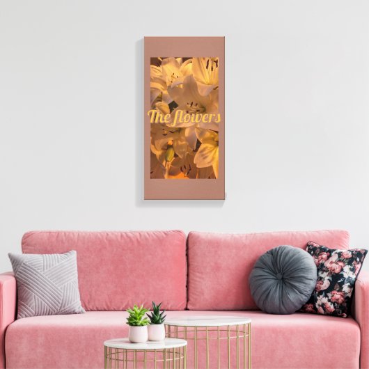 bloemen canvas afdruk (Insitu (Woonkamer))