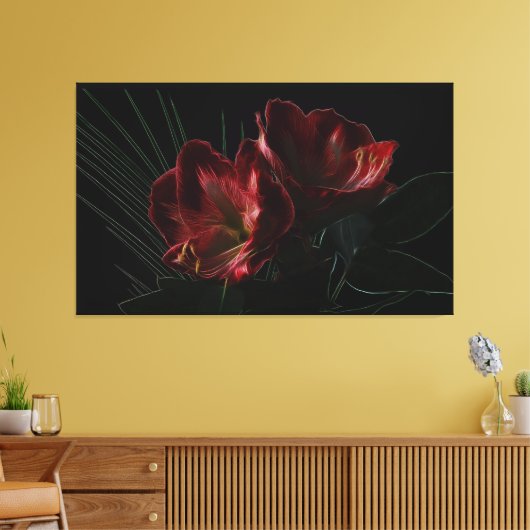 Bloemen Canvas Afdruk (Insitu (Woonkamer))