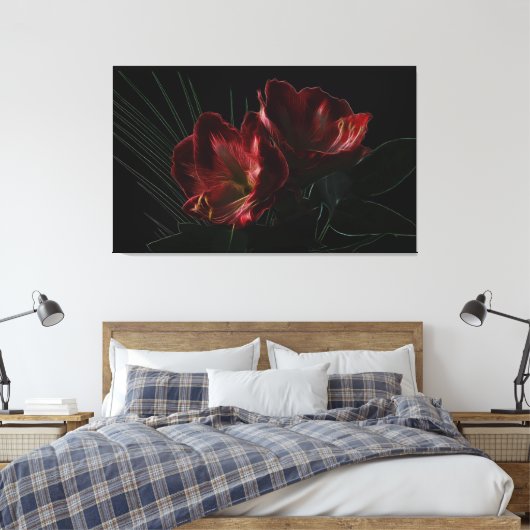 Bloemen Canvas Afdruk (Insitu (Slaapkamer))