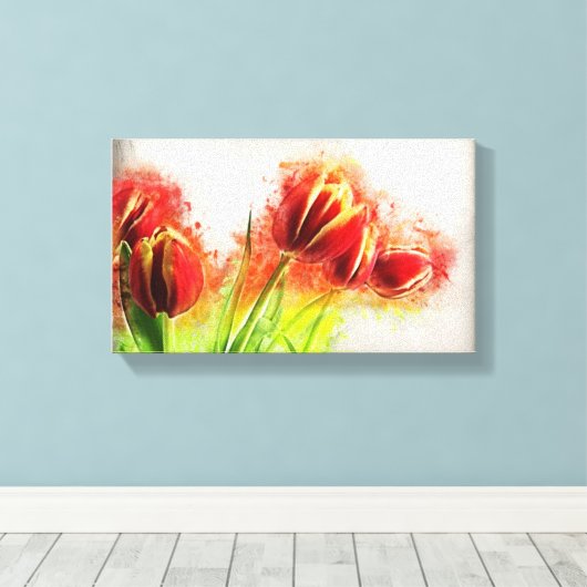 Bloemen Canvas Afdruk (Insitu (Houten vloer))