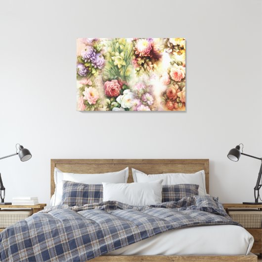  bloemen canvas afdruk (Insitu (Slaapkamer))