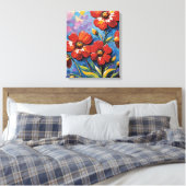 Bloemen Canvas Afdruk (Insitu (Slaapkamer))