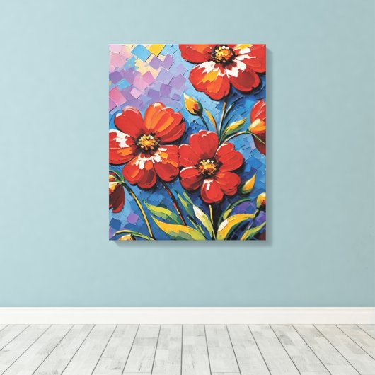 Bloemen Canvas Afdruk (Insitu (Houten vloer))