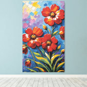 Bloemen Canvas Afdruk (Insitu (Houten vloer))