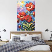Bloemen Canvas Afdruk (Insitu (Slaapkamer))